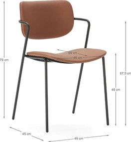 Jedálenská stolička v tehlovej farbe v súprave 2 ks Maika – Marckeric