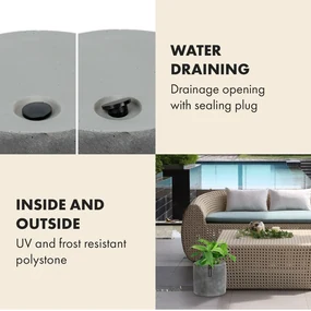 Fox & Fern Venlo, kvetináč, Polystone, interiér a exteriér, 3 veľkosti