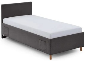 Antracitová čalúnená detská posteľ bez roštu 90x200 cm Cool – Meise Möbel