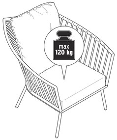 Relaxačné kreslo s textilným výpletom