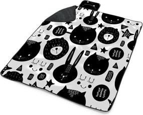 Sablio Plážová deka Mačička a medveď: 200x140 cm