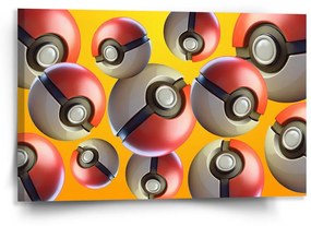 Sablio Obraz Pokemon ball Pattern - 120x80 cm