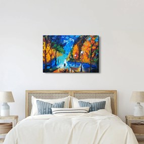 Obraz - Milenci, Pointilizmus (90x60 cm)