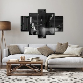 Abstraktný obraz - zelené guličky (150x105 cm)