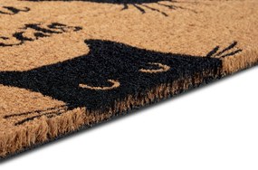 Hanse Home, Rohožka Hope you like cats 105667 – na von aj na doma, 45x75, hnedá, chodba / predsieň