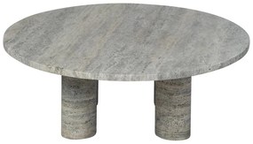 Sivý kamenný okrúhly konferenčný stolík ø 75 cm Volos – Blomus