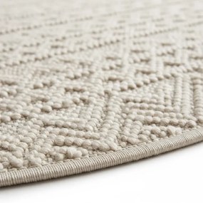 Koberec HELIX 3D boho krémový kruh