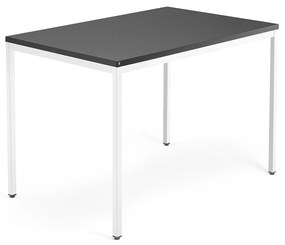 Kancelársky pracovný stôl QBUS, 1200x800 mm, čierna/biela