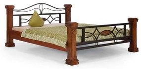 (3443) CONSTANTIN masívna posteľ 200x200cm kaučukovník