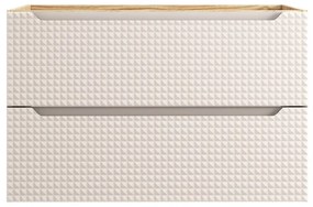 Koupelnová sestava Luxor Beige Cloud se skříňkami a umyvadlem 120 cm dub olejovaný/béžová