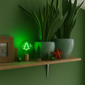 Vianočná LED žiarovka E27 G125 číra 1,8W 100 lm