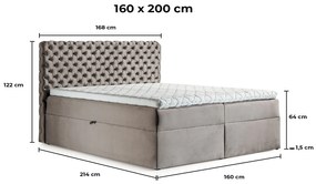PROXIMA.store - Kontinentálna boxspring posteľ ODESSA ROZMER: 120 x 200 cm
