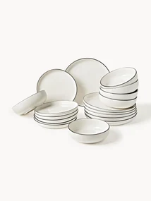 Porcelánová súprava tanierov Facile, 6 osôb (18 dielov)