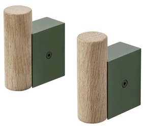 Muuto Vešiaky Attach, dark green/oak