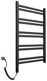 Regnis Retro, vykurovacie teleso 540x1450mm so stredovým pripojením 50mm, 698W, čierna matná, RETRO145/50/D5/BLACK