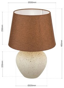 Orion LA 4-1228 - Stolná lampa MASAI 1xE27/40W/230V keramika hnedá/béžová