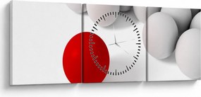Obraz gulí (s hodinami) (90x30 cm)