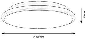 Rabalux 71131 - LED Stropné svietidlo ENGON LED/45W/230V 4000K strieborná 48 cm