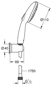 GROHE 26769001 - Sprchový set VITALIO START 110 1750 mm lesklý chróm