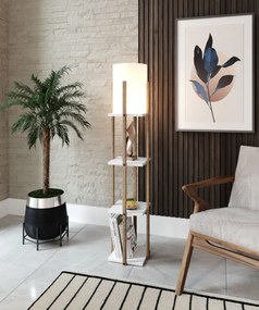 Stojacia lampa Nora 135 cm biela