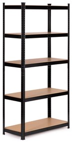 Kovový skladovací regál 180x90x40 cm, 5 políc, nosnosť 875 kg, ModernHome