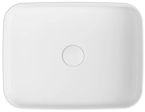 Isvea Isvea, INFINITY RECTANGLE keramické umývadlo na dosku, 50x36 cm, matná biela, 10NF65050-2L
