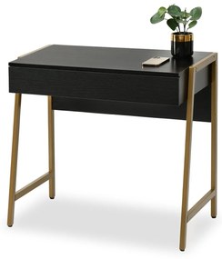 PC stolík Norway (čierne drevo + zlatá). Akcia -25%. Vlastná spoľahlivá doprava až k Vám domov. 1109801