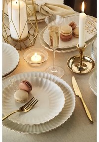 Jedálenská súprava 27 ks biela/zlatá/porcelán