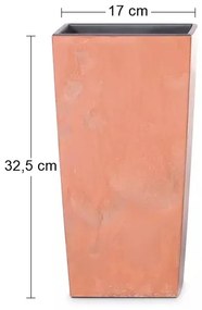 Plastový kvetináč DURS170E 17 cm - terakota