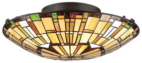 Quoizel QZ-REED-F-VB - Stropné svietidlo Tiffany REED 2xE27/60W/230V Ø 42 cm