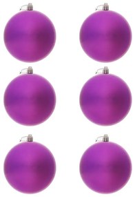 DECOLED Plastová guľa, d. 10 cm, fialová, 6 x lesklá