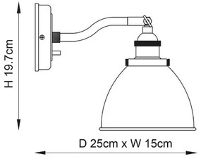 Endon 76330 - Nástenné bodové svietidlo FRANKLIN 1xE14/40W/230V mosadz/taupe