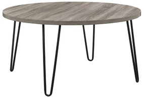 Hnedosivý odkladací stolík Støraa Owen, ø 90 cm