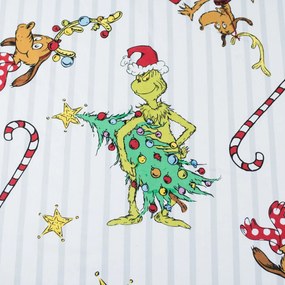 Jerry Fabrics Bavlnené napínacie prestieradlo 90x200 + 25 cm - Grinch "Grinchmas"
