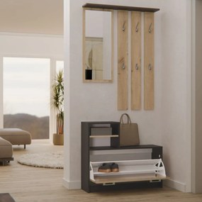 PREDSIEŇOVÁ STENA VANDA ŠEDÁ + DUB ARTISAN