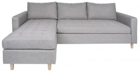 Rohová pohovka FIRENZE 219 cm polyester, světle šedý House Nordic 1301500