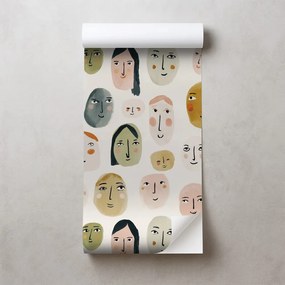 Samolepiaca tapeta farebné abstraktné tváre