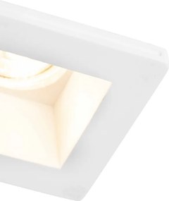 Sada 6 zapustených bodových svetiel biela 12 cm štvorcová - Gypsy Stucco