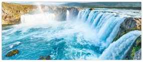 Obraz - Vodopád Godafoss (120x50 cm)