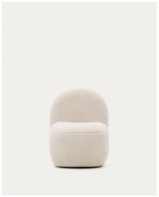 Biele detské kresielko z textílie buklé Bucky – Kave Home