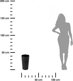 Plastový květináč URBANIKA ECO 36,4x19,6 cm černý