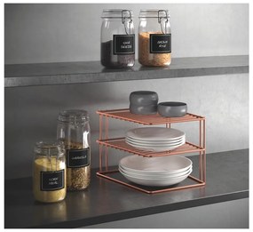 Oceľová prídavná polička v medenej farbe 25x25 cm Palio – Metaltex
