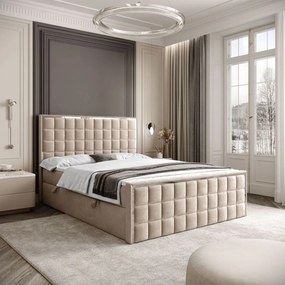VYSOKÁ ČALÚNENÁ POSTEĽ NOEMI SILVER 140X200 ROYAL VELVET 170