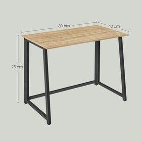 Set do pracovne ZARIMO stôl 80x40 cm dub sonoma + kreslo AVOLA VELVET čierne