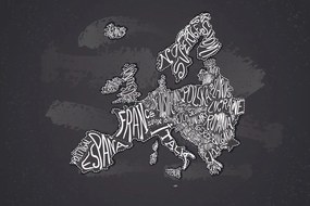 Samolepiaca tapeta moderná mapa Európy - 225x150