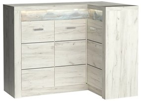 Skrinka Indie 15 (s LED osvetlením) (craft biely). Akcia -20%. Vlastná spoľahlivá doprava až k Vám domov. 1057795