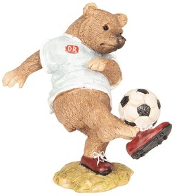 Dekorácie Medveď hrajúci futbal - 10*6*10 cm