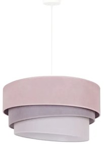 Duolla - Luster na lanku TRIO 1xE27/15W/230V pr. 45 cm ružová/šedá/biela