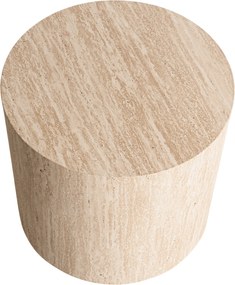 Okrúhly konferenčný stolík Novula 45 cm - travertín