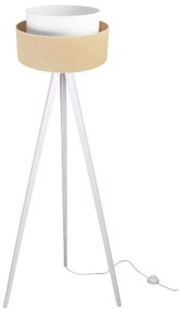 Stojacia lampa Juta, 1x jutové/biele textilné tienidlo, (výber zo 6 farieb konštrukcie)